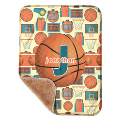 Basketball Sherpa Baby Blanket 30" x 40" (Personalized)
