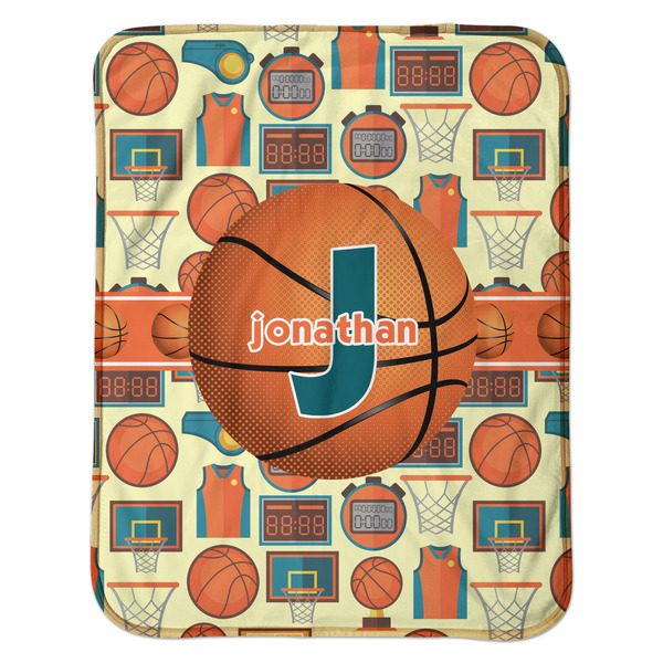 Basketball Baby Sherpa Blanket - Flat