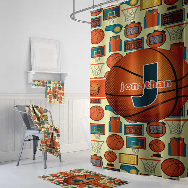 Basketball Bath Towel Sets - 3-piece - In Context