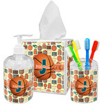 Basketball Acrylic Bathroom Accessories Set w/ Name or Text