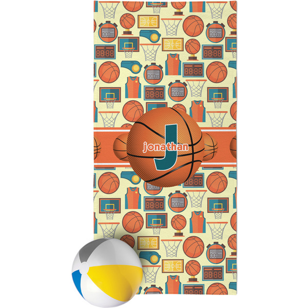 Custom Basketball Beach Towel (Personalized)