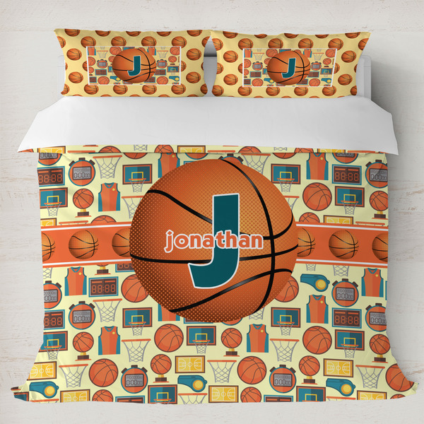 Custom Basketball Duvet Cover Set - King (Personalized)