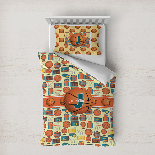 Custom Basketball Duvet Cover Set - Twin XL (Personalized)
