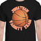 Basketball Black Crew T-Shirt on Model - CloseUp