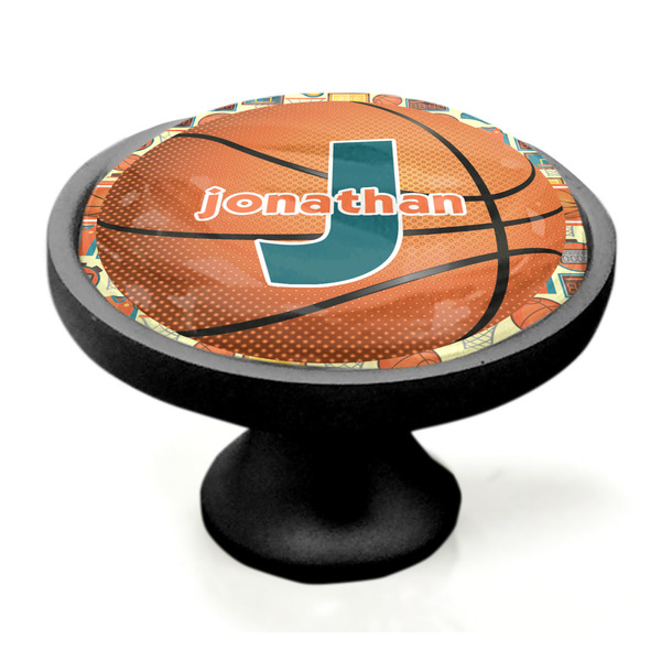Basketball Black Custom Cabinet Knob (Side)