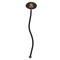 Basketball Black Plastic 7" Stir Stick - Oval - Single Stick