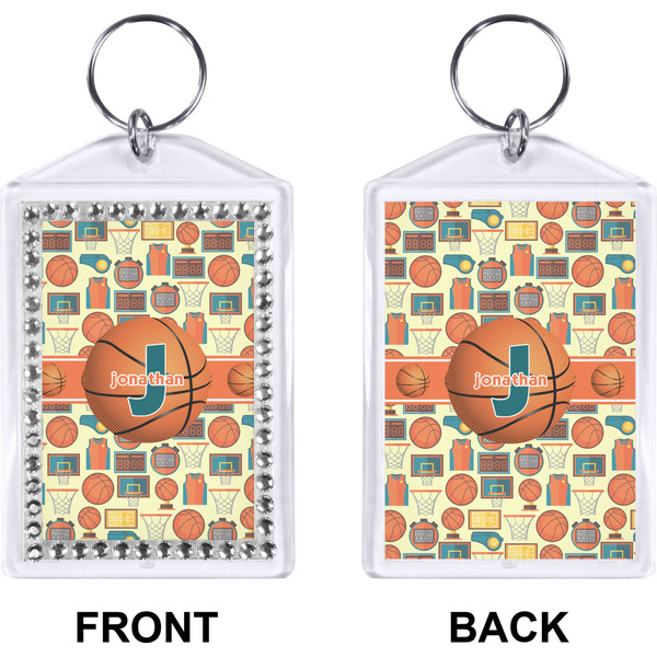 Basketball Bling Keychain (Front + Back)