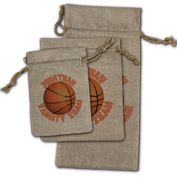 Basketball Burlap Gift Bags - (PARENT MAIN) All Three