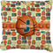Basketball Burlap Pillow 16"