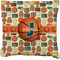 Basketball Faux-Linen Throw Pillow 18" (Personalized)
