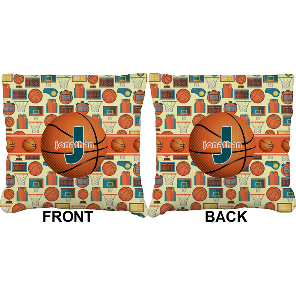 Basketball Burlap Pillow Approval
