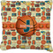 Basketball Faux-Linen Throw Pillow (Personalized)