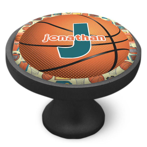 Basketball Cabinet Knob - Black - Side