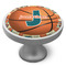Basketball Cabinet Knob - Nickel - Side