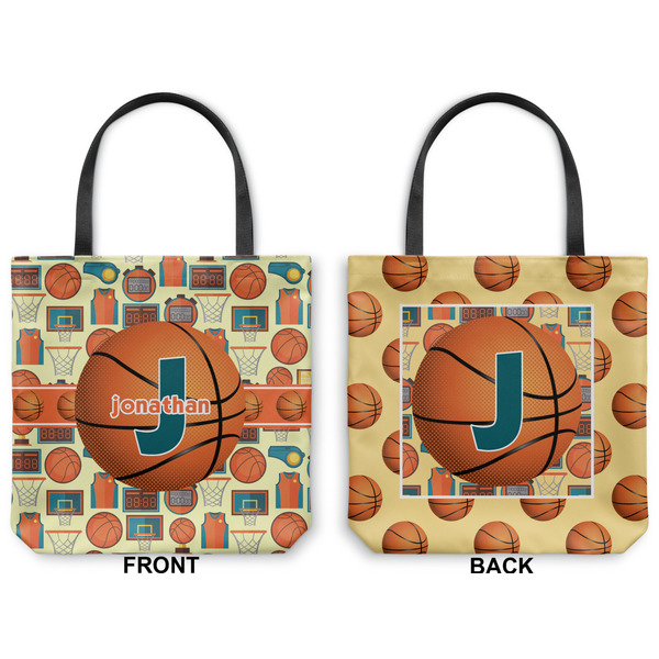 Basketball Canvas Tote - Front and Back