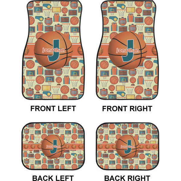 Basketball Car Floor Mats Set (2F + 2B)