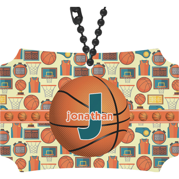 Custom Basketball Rear View Mirror Ornament (Personalized)