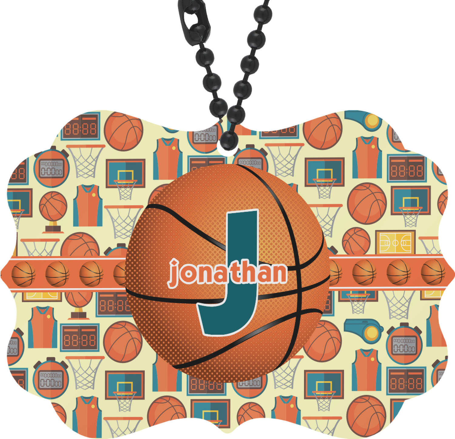 Basketball Rear View Mirror Decor (Personalized) YouCustomizeIt