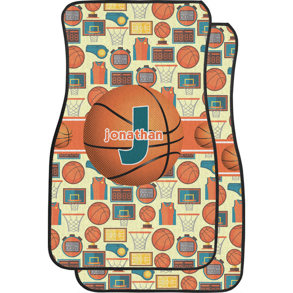 Custom Basketball Car Floor Mats (Front Seat) (Personalized)