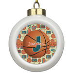 Basketball Ceramic Ball Ornament (Personalized)