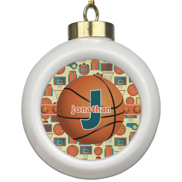 Custom Basketball Ceramic Ball Ornament (Personalized)