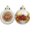 Basketball Ceramic Christmas Ornament - Poinsettias (APPROVAL)