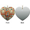 Basketball Ceramic Flat Ornament - Heart Front & Back (APPROVAL)
