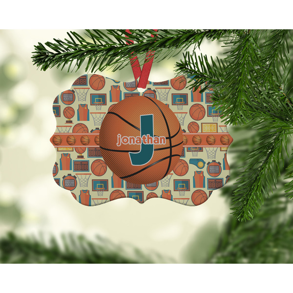 Basketball Christmas Ornament (On Tree)