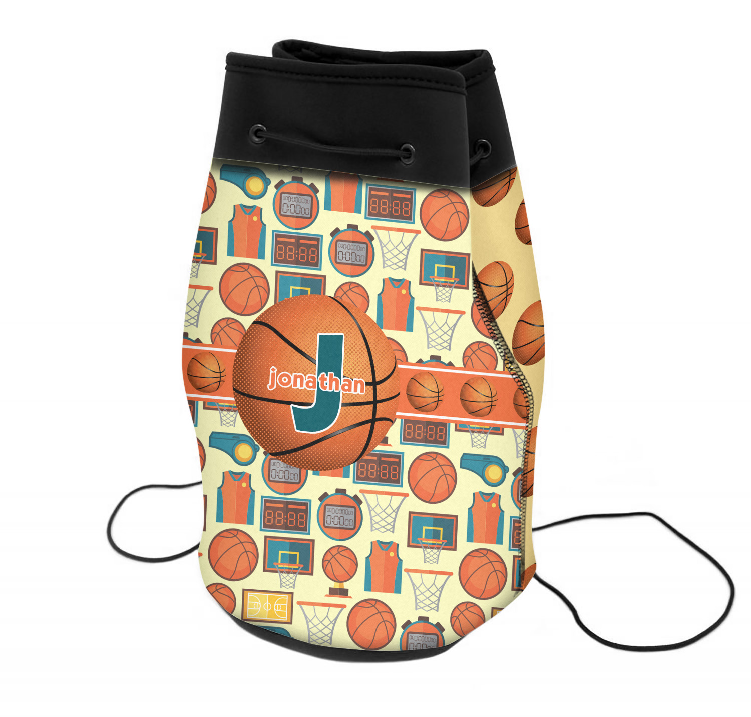 Basketball Neoprene Drawstring Backpack (Personalized) YouCustomizeIt