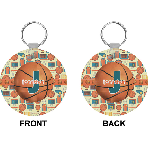 Basketball Circle Keychain (Front + Back)