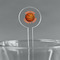 Basketball 5.5" Round Plastic Stir Sticks - Clear (Personalized)