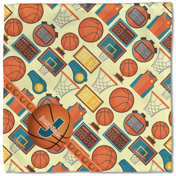 Basketball Cloth Napkins - Personalized Lunch (Single Full Open)