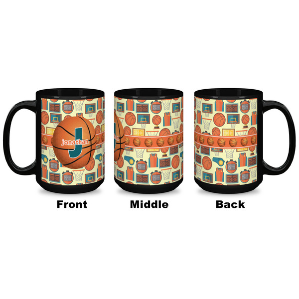 Basketball Coffee Mug - 15 oz - Black APPROVAL