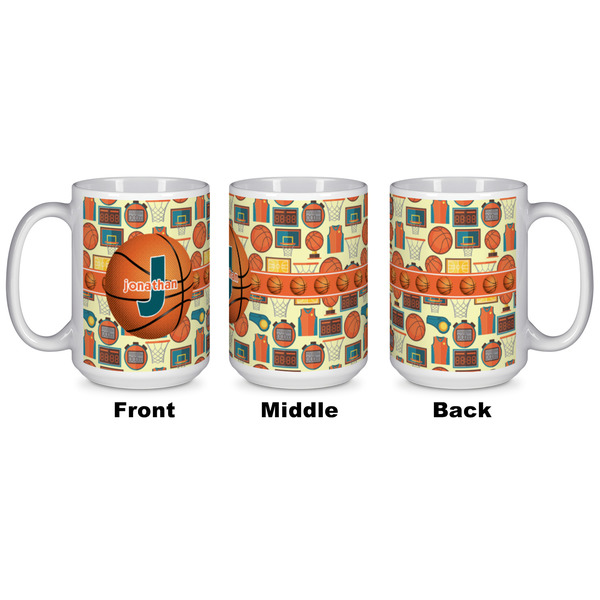 Basketball Coffee Mug - 15 oz - White APPROVAL