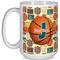 Basketball 15 Oz Coffee Mug - White (Personalized)