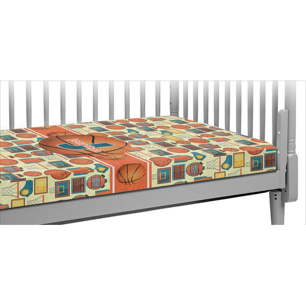 Custom Basketball Crib Fitted Sheet (Personalized)