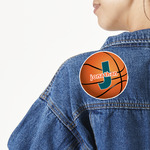 Basketball Twill Iron On Patch - Custom Shape (Personalized)
