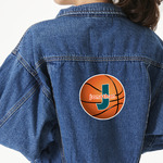 Basketball Twill Iron On Patch - Custom Shape - X-Large - Set of 4 (Personalized)