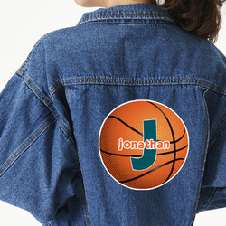 Basketball Twill Iron On Patch - Custom Shape - 2XL - Set of 4 (Personalized)
