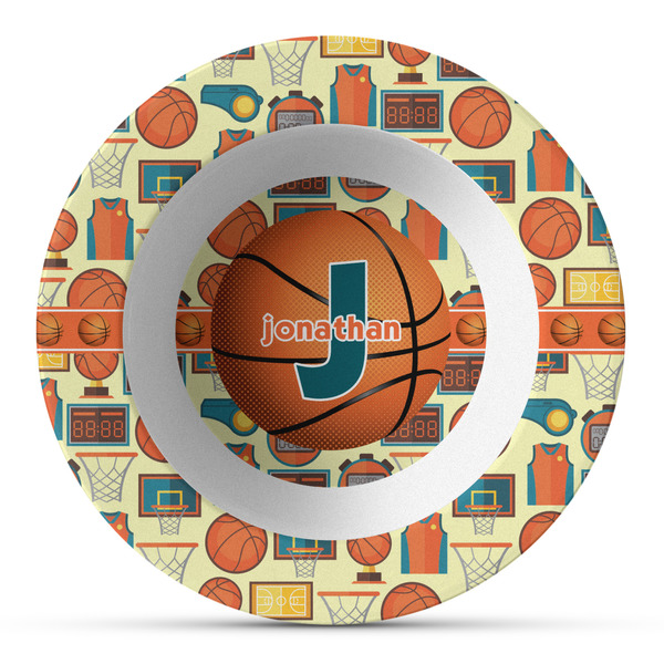 Custom Basketball Plastic Bowl - Microwave Safe - Composite Polymer (Personalized)