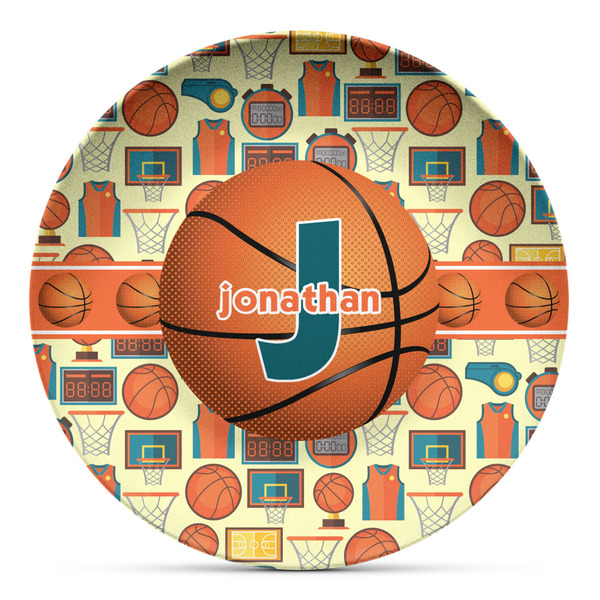 Custom Basketball Microwave Safe Plastic Plate - Composite Polymer (Personalized)