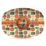Basketball Plastic Platter - Microwave & Oven Safe Composite Polymer (Personalized)