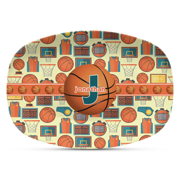 Custom Basketball Plastic Platter - Microwave & Oven Safe Composite Polymer (Personalized)