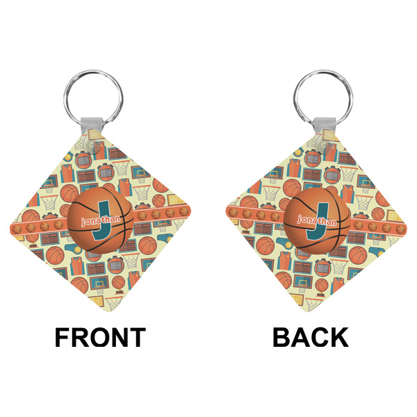 Basketball Diamond Keychain (Front + Back)