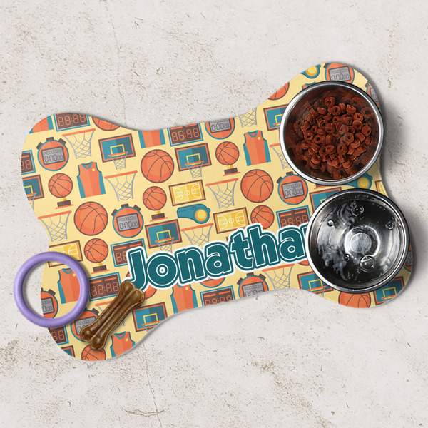 Basketball Dog Bone Shaped Mat Lifestyle