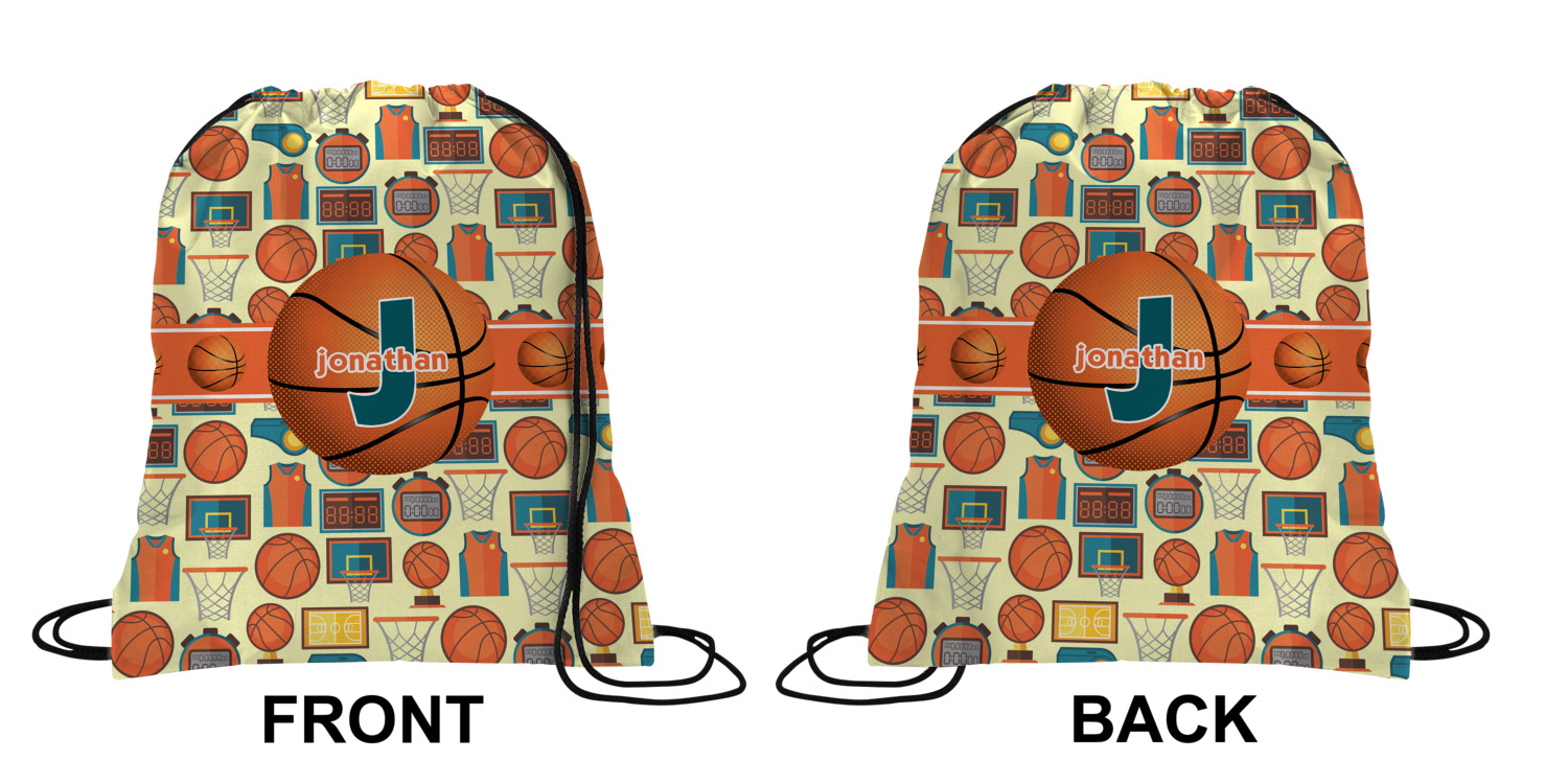 Custom Basketball Drawstring Backpack (Personalized) YouCustomizeIt