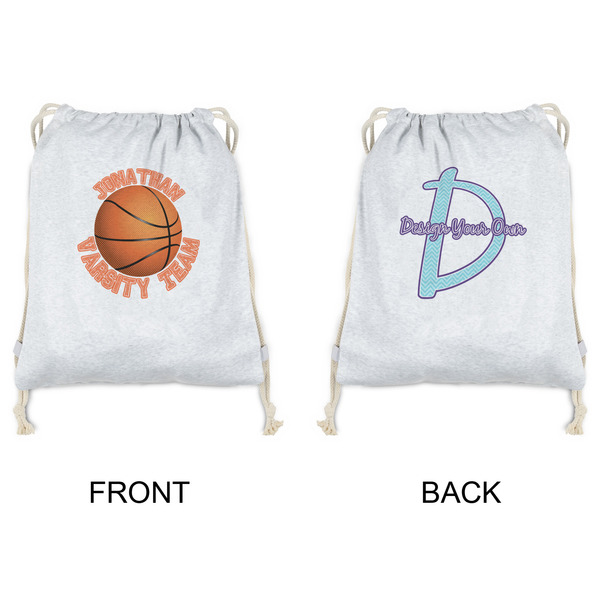 Basketball Drawstring Backpacks - Sweatshirt Fleece - Double Sided - APPROVAL