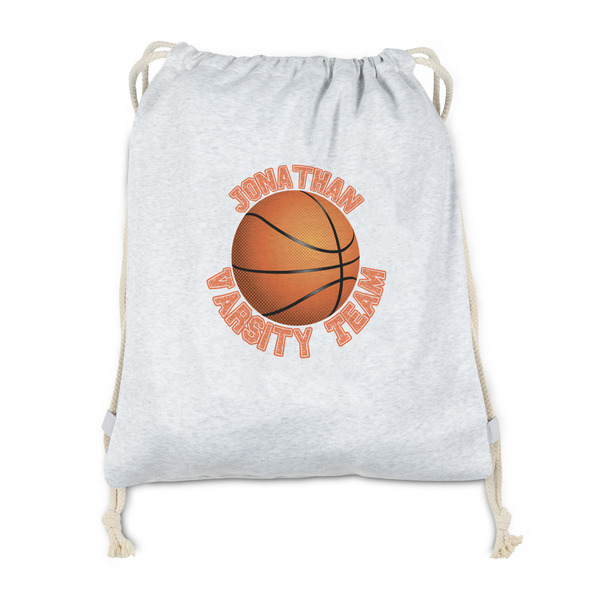 Custom Basketball Drawstring Backpack - Sweatshirt Fleece - Double Sided (Personalized)