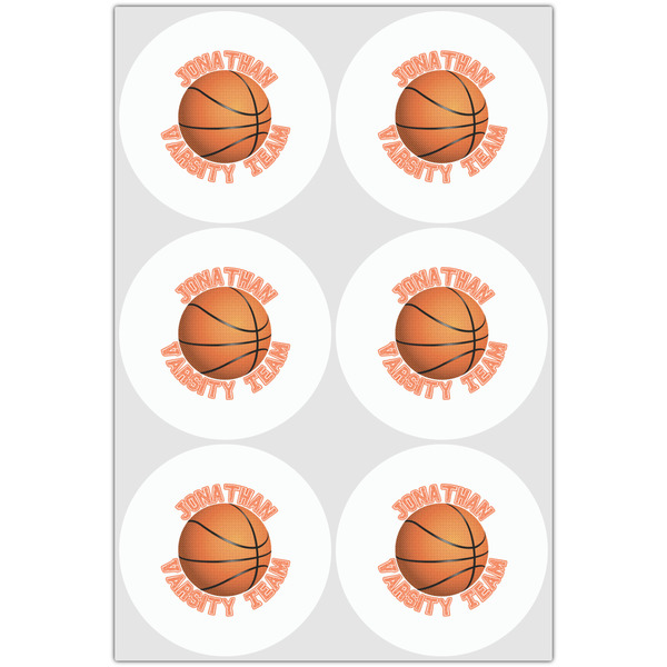 Basketball Drink Topper - Large - Set of 6