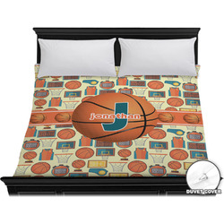 Basketball Duvet Cover - King (Personalized)